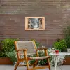 Bos - Winter - Bomen - Natuur - Pad - Doorkijk Tuinposter op houten frame 2 cm dik klein -sfeer3