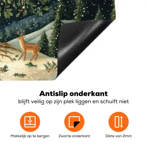 Feestboom - Winterhemel - Kleurrijk Inductie beschermer vinyl 3mm klein -zzzzzzz-td-onderkant