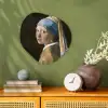 Meisje met de Parel - Schilderij van Johannes Vermeer Wandcirkel Organisch Forex 3mm klein -sfeer2
