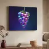Paars - Disco - Feest - Druif Textielframe zwart klein -sfeer3