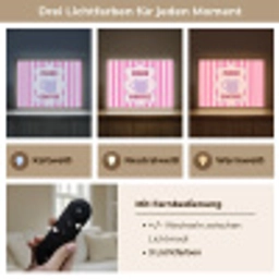 More coffee - Roze - Paars - Strepen - Mok Light Box met batterij (Wandlamp) middel -USP_lichtkleurDE