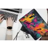 Abstract - Graffiti - Kleurrijk - Verfspatten laptophoes neopreen klein -bureau
