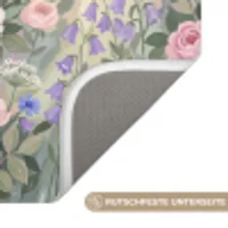 Bloemen - Tuin - Natuur - Kleurrijk Badmat klein -USP_AntislipDE