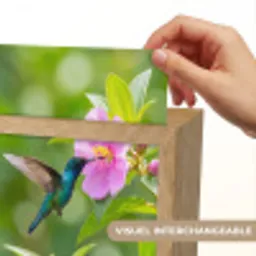 Kolibrie - Bloem - Natuur - Groen Light Box met kabel (Kinderlampje) klein -USP_websiteprintFR