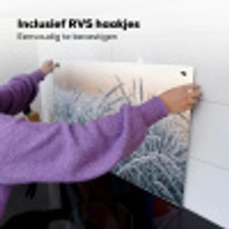 Rijp - Gras - Kristallen - Winter - Minimalistisch Inductie beschemer met haakjes klein -ky-ophangen-nl