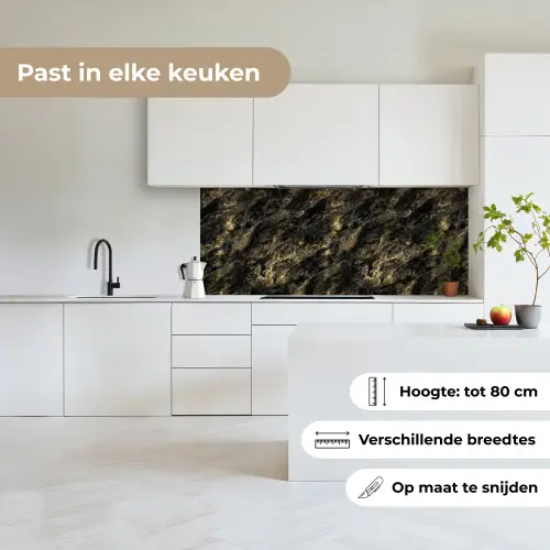 Marmer - Zwart - Goud keuken achterwand 2 middel 871 -sfeer4_NL