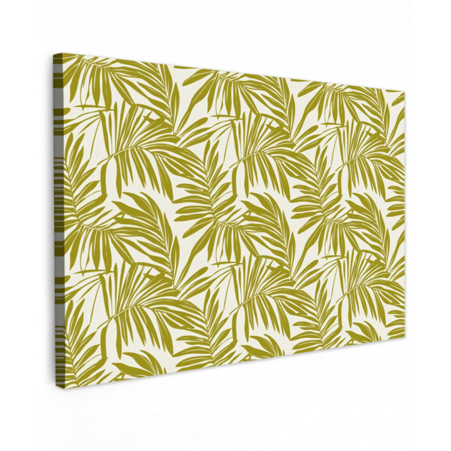 Palmblad - Patroon - Groen Tuinposter op houten frame 2 cm dik klein 845 -3d