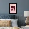 Nice - Uitroepteken - Roze fotolijst zwart zonder passe partout klein -sfeer3