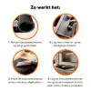Watersplash - Fruit - Zwart Inductie beschermer vinyl 3mm klein -zzzzzzz-td-werking