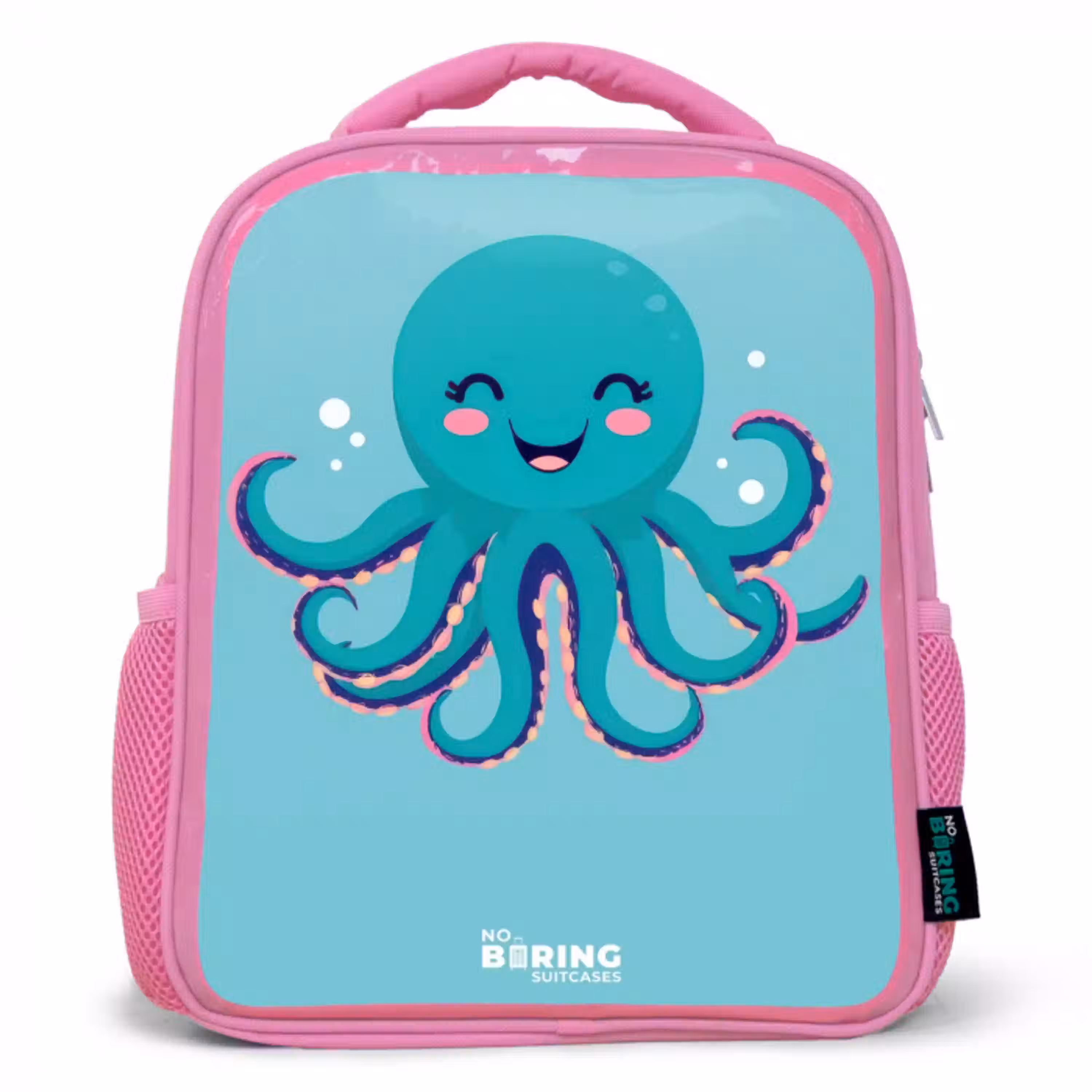 Octopus - Water - Blauw Kinderrugzak - Roze middel -3d
