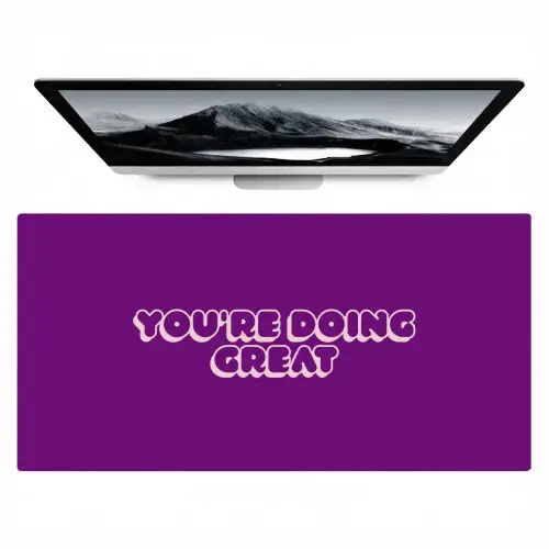 You're doing great - Paars - Bubble letters Muismat XXL klein -zzz3d