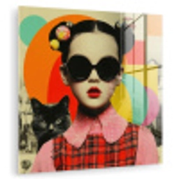 Meisje - Zonnebril - Kat - Retro plexiglas 5mm klein -zzzproduct_nieuw
