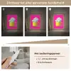 Mok - Wolken - Roze - Minimalitisch Light Box met kabel (Tafellamp) klein -USP_dimbaarNL