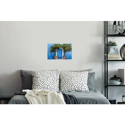 Citroenbomen - Geel - Deur - Potten Muursticker klein -slaapkamer