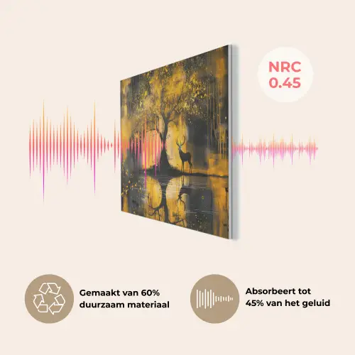 Boom - Verflook - Hert - Natuur - Goud PET vilt klein -USP_NL