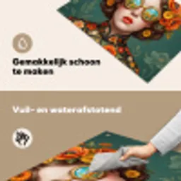 Portret - Vrouw - Kleurrijk - Expressief Inductie beschemer met haakjes klein -ky-schoon-nl