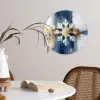 Abstract - Winter - Sneeuwvlok - Sneeuw - Goud Wandcirkel kunststof plaat 5mm dik klein -sfeer4