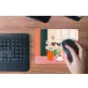 Bloemen - Koffie - Raam muismat rubber klein -toetsenbord