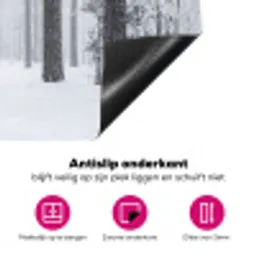 Bos - Sneeuw - Pad - Winter - Stilte Inductie beschermer vinyl 3mm klein -wsfeer4_website