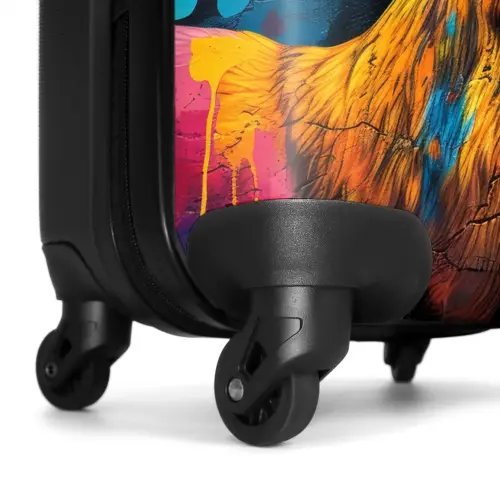 Hert met gewei in graffiti stijl NBS - Handbagage koffer - Unisex middel -wiel