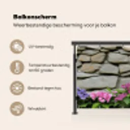 Hortensia’s - Stenen - Muur - Bloemen Balkonbeschermer Duitsland klein -specs_NL
