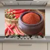 Gepoederde cayennepeper in een bakje keuken achterwand spatscherm klein -3d_website