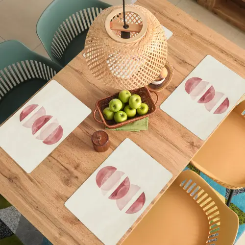 Minimalistisch - Cirkels - Roze Placemat vinyl groot -zzsfeer5_Kitchenyeah-website