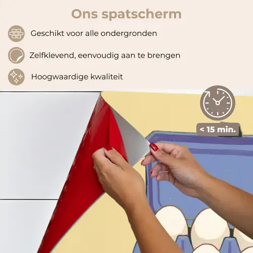 Eieren - Doos - Minimalistisch - Blauw keuken achterwand spatscherm klein -spatscherm_NL
