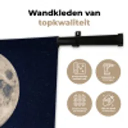 Ruimte - Maan - Kosmos Wandkleed katoen klein -sfeer2