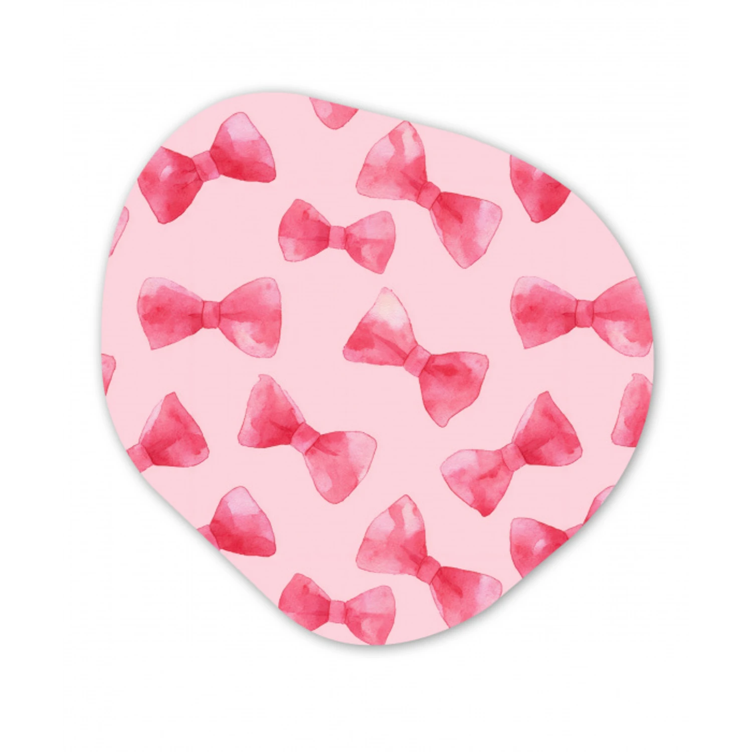 Strikken - Aquarel - Roze Wandcirkel Organisch Aluminium middel 851 -3d