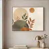 Vormen - Rond - Bladeren - Beige Textielframe zwart klein -sfeer2