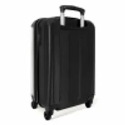 Golven - Ribbels - Wit NBS - Handbagage koffer - Volwassenen Unisex middel -achterkant