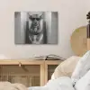 Stier - Telefoon - Toilet - Zwart - Wit PET vilt klein -sfeer3