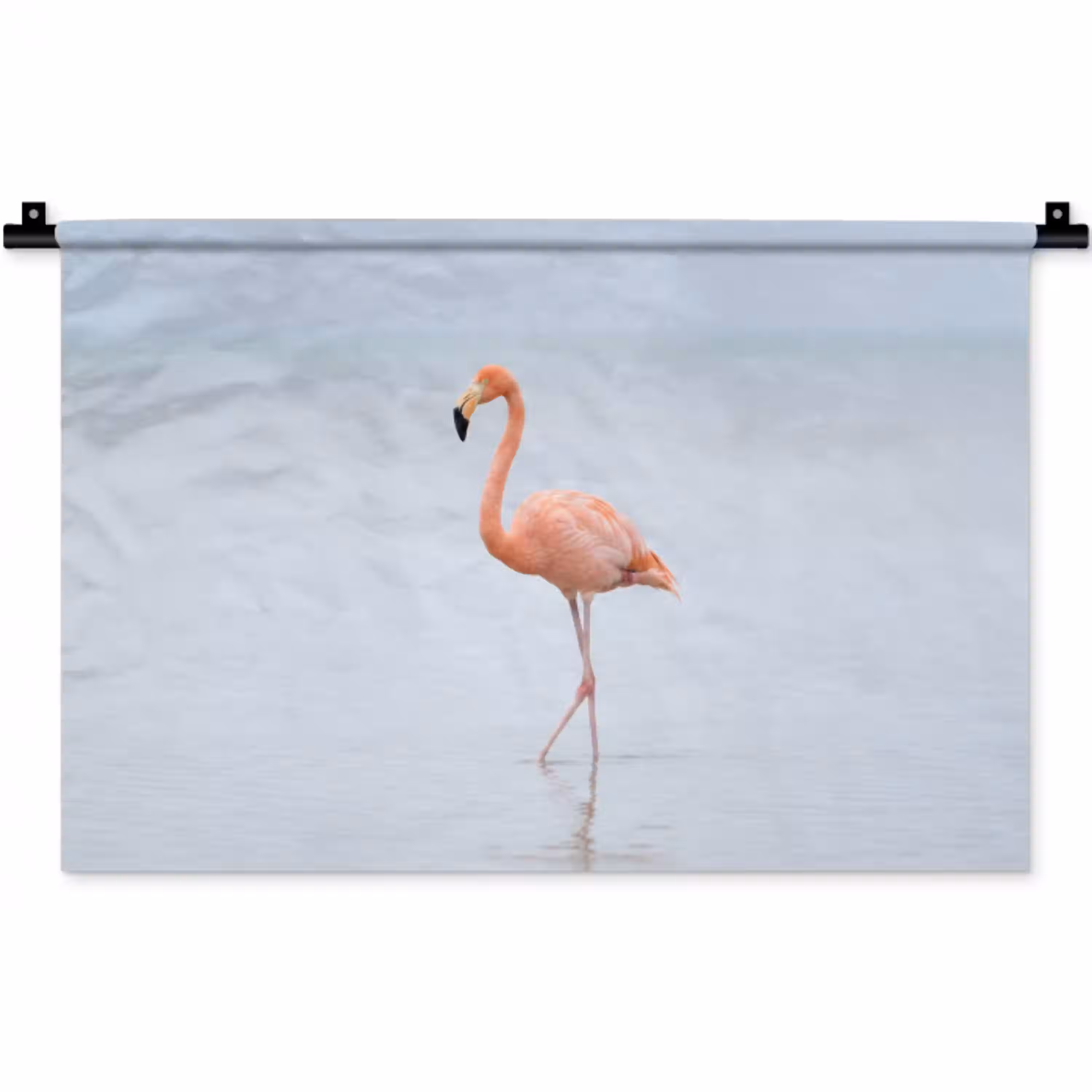 Flamingo - Zee - Roze Wandkleed katoen klein -zz3d
