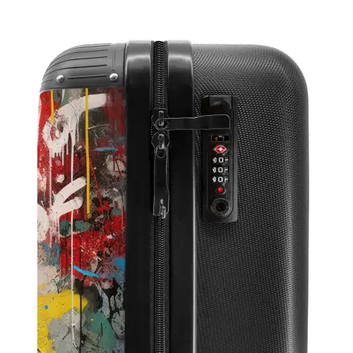 Chimpansee voor graffiti muur NBS - Handbagage koffer - Unisex middel -slot