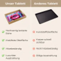 Graffiti - Lippen - Felroze - Geschilderd Dienblad Rechthoek middel -USP_VergelijkingDE