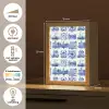 Huizen - Schepen - Blauw Light Box met kabel (Tafellamp) klein 925 -USP_NL