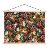 Bloemen - Vlinder - Design - Kunst - Abstract - Schilderij - Oude meesters textielposter latten blank klein -3d