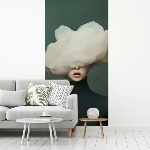 Hoed - Vrouw - Beige fotobehang vinyl groot -woonkamer