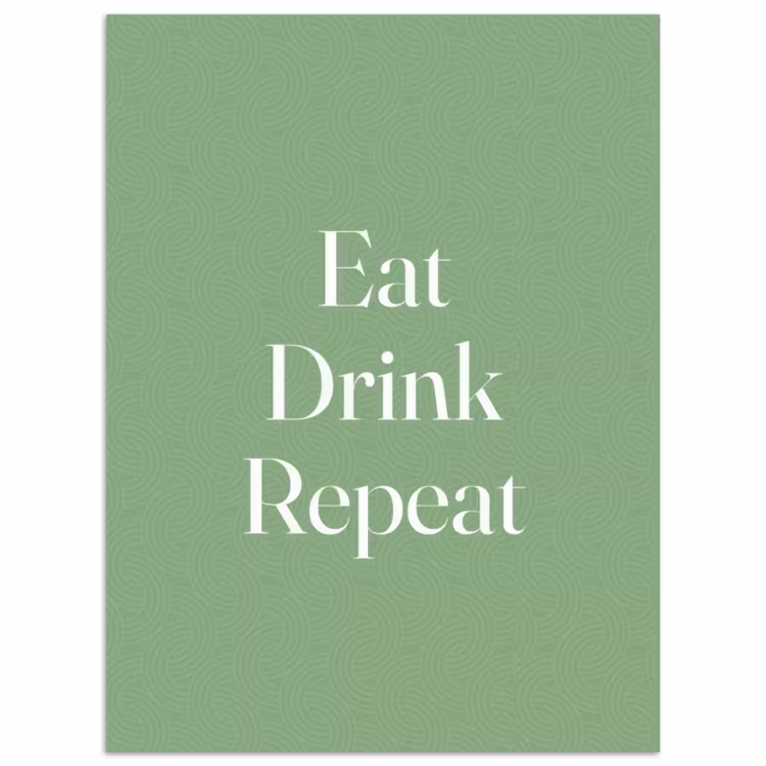 Poster – Eten - Drinken - Tekst - Mintgroen