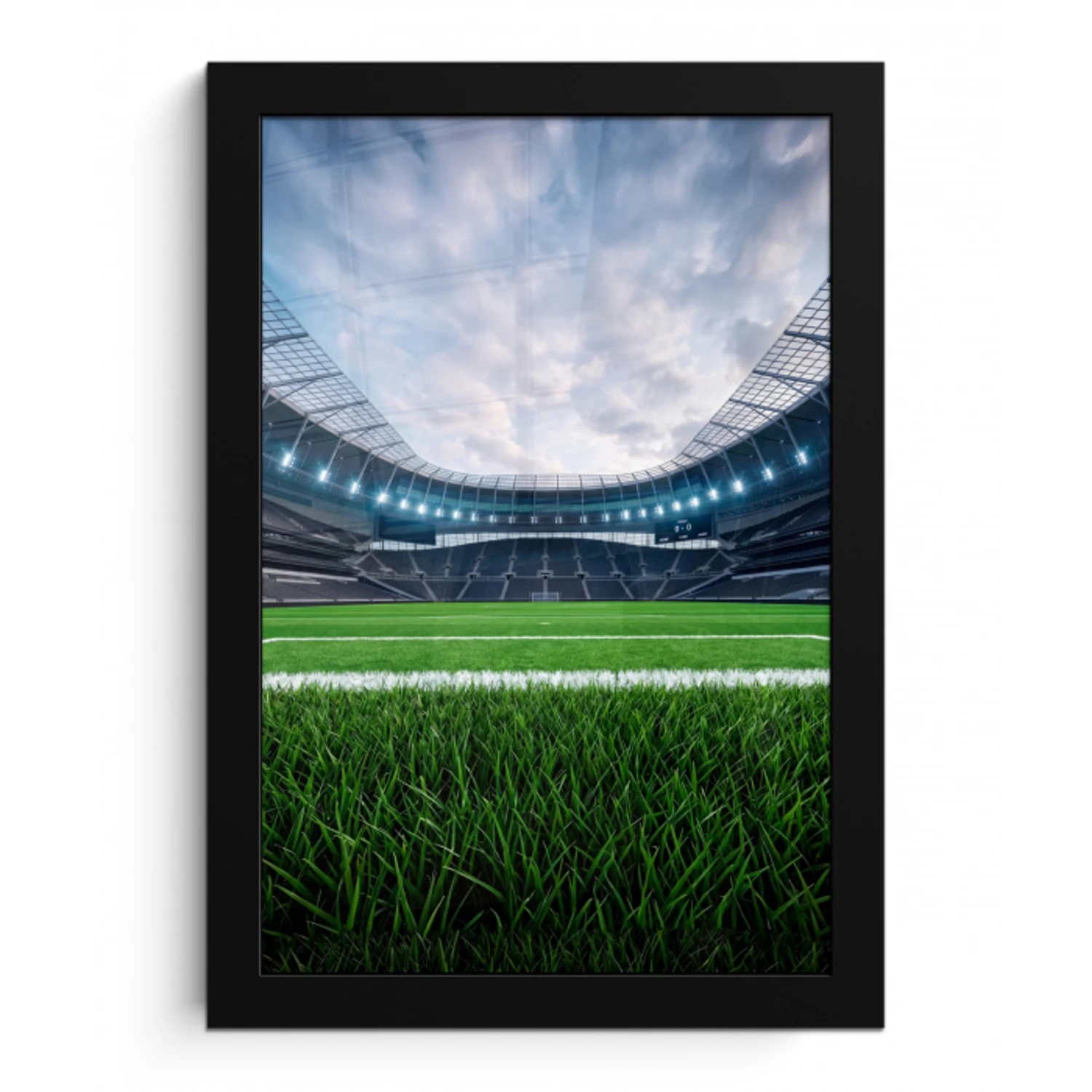 Voetbal - Stadion - Sport - Groen fotolijst zwart zonder passe partout klein -3d