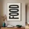Japandi - Eten - Vintage - Decoratie Textielframe zwart klein -sfeer1
