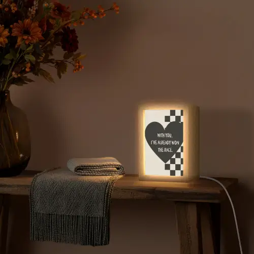 Liefde - Beige - Race Light Box met kabel (Tafellamp) klein -sfeer4