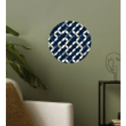 Abstract - Patroon - Blauw Wandcirkel behangsticker klein 186 -sfeer2