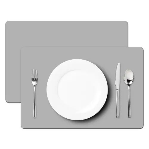 Grijs - Effen print Placemat vinyl groot 368 -zzsfeer2_Kitchenyeah-website