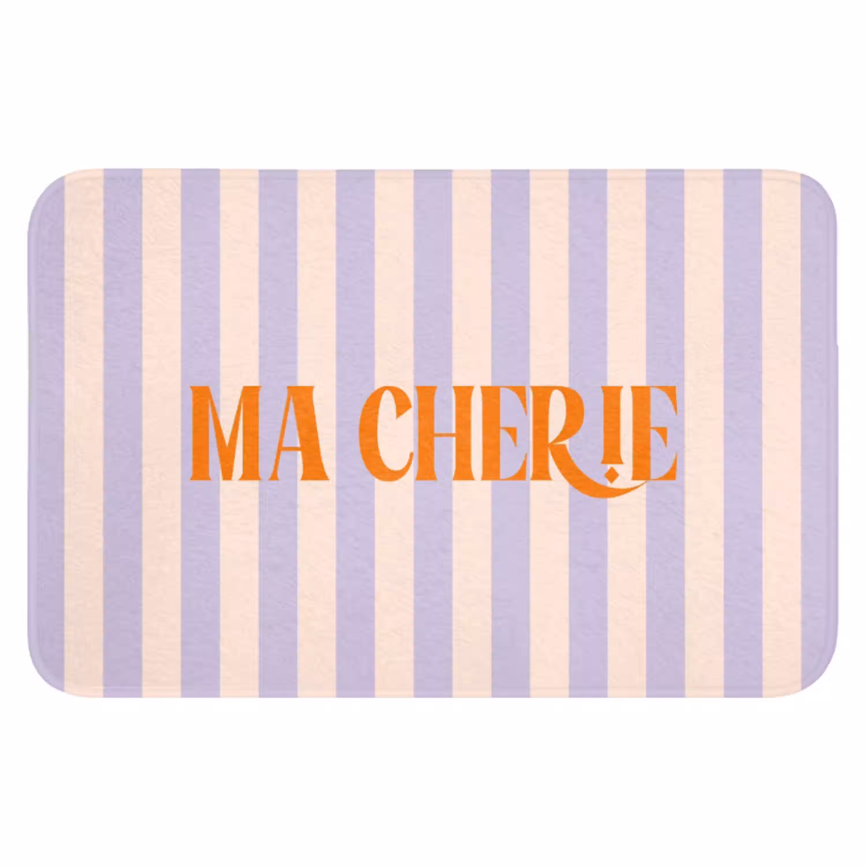 Lila - Oranje - Strepen - Ma Cherie WCmat klein -3d