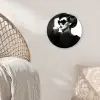 Vrouw - Zwart - Hart Wandcirkel plexiglas klein -sfeer5