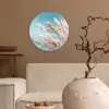 Siergras - Wind - Lichtbruin Wandcirkel kunststof plaat 5mm dik klein -sfeer1