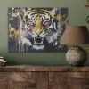 Tijger - Verfspatten - Goud PET vilt klein -sfeer2