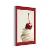 Cupcake - Kers - Rood aluminium wit klein -3d